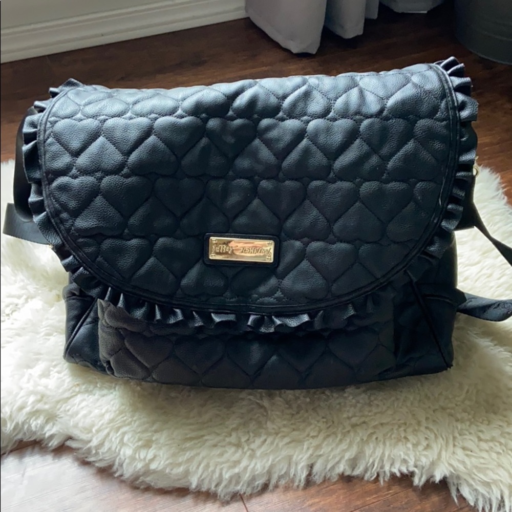 Betsey Johnson Black Diaper Bag